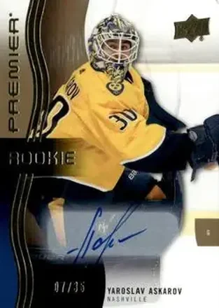 2023-24 Upper Deck Premier - Auto Gold #135 - Yaroslav Askarov - Nashville Predators