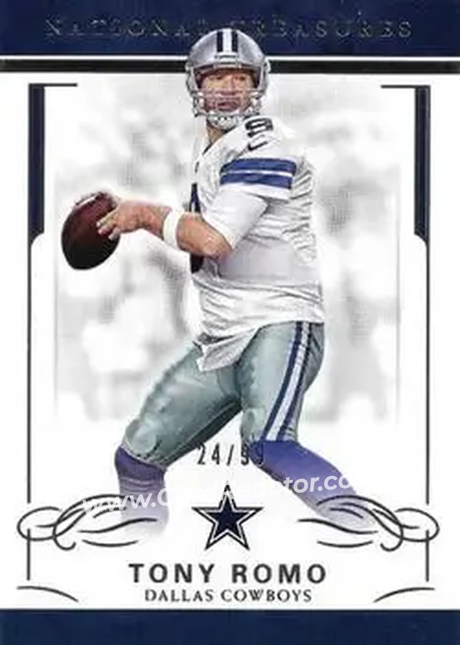 2016 Panini National Treasures #26 - Tony Romo - Dallas Cowboys - Front