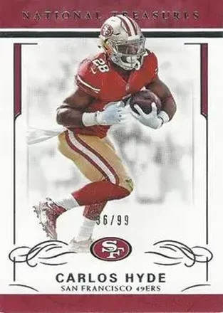 2016 Panini National Treasures #88 - Carlos Hyde - San Francisco 49ers