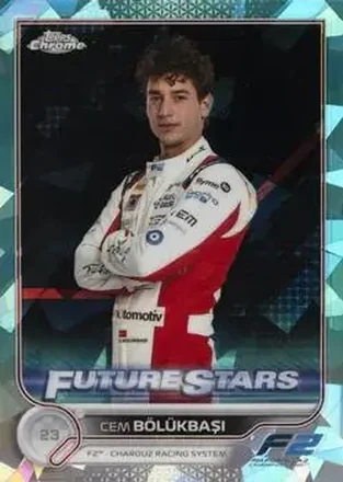 2022 Topps Chrome Sapphire Edition Formula 1 - Aqua #96 - Cem Bölükbaşi - Charouz Racing System F2