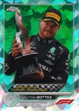 2022 Topps Chrome Sapphire Edition Formula 1 - Aqua #166 - Valtteri Bottas - Mercedes-AMG Petronas Formula One Team