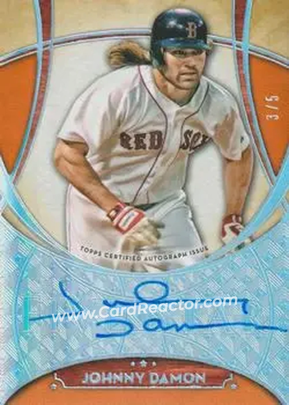 2017 Topps Five Star - Base Autograph Orange #FSA-JDA - Johnny Damon - Boston Red Sox - Front 2017 Topps Five Star - Base Autograph Orange #FSA-JDA - Johnny Damon - Boston Red Sox - Front