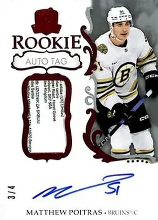 2023-24 Upper Deck The Cup - Red Foil #175 - Matthew Poitras - Boston Bruins