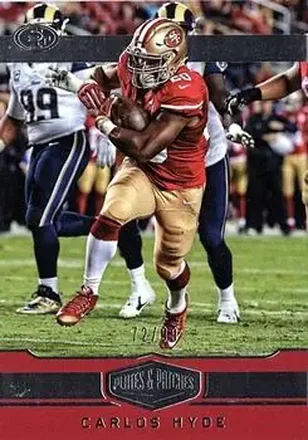 2016 Panini Plates & Patches #90 - Carlos Hyde - San Francisco 49ers