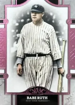 2024 Topps Tier One - Pink Foil #3 - Babe Ruth - New York Yankees