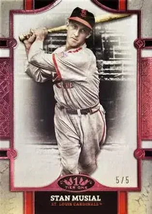 2024 Topps Tier One - Pink Foil #6 - Stan Musial - St. Louis Cardinals