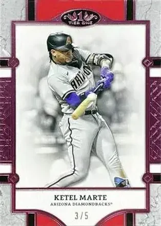 2024 Topps Tier One - Pink Foil #25 - Ketel Marte - Arizona Diamondbacks