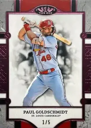 2024 Topps Tier One - Pink Foil #61 - Paul Goldschmidt - St. Louis Cardinals