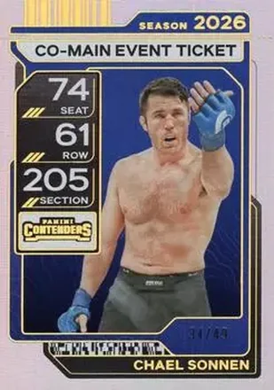 2026 Panini Contenders PFL - Co-Main Event Ticket #81 - Chael Sonnen