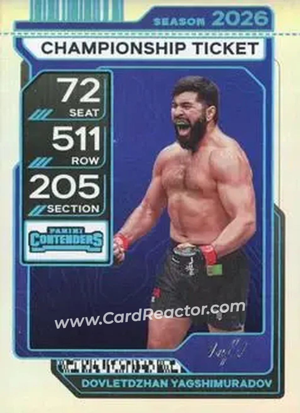 2026 Panini Contenders PFL - Championship Ticket #12 - Dovletdzhan Yagshimuradov - Front