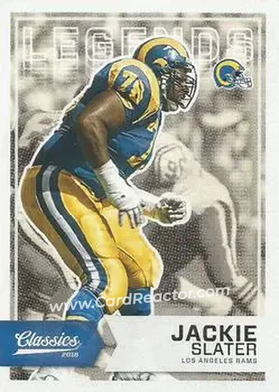2016 Panini Classics #136 - Jackie Slater - Los Angeles Rams - Front 2016 Panini Classics #136 - Jackie Slater - Los Angeles Rams - Front