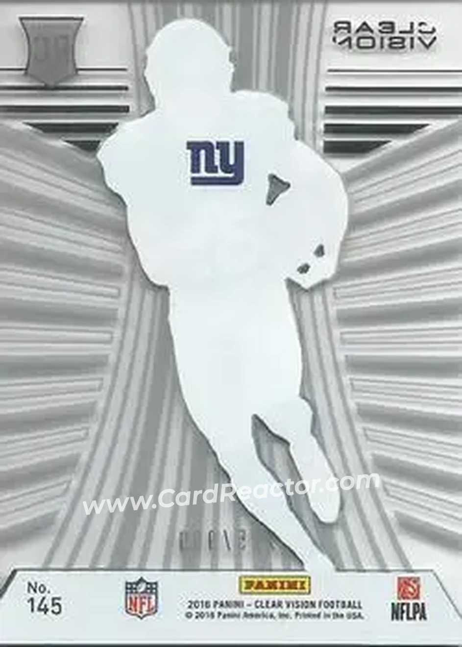2016 Panini Clear Vision #145 - Sterling Shepard - New York Giants - Back
