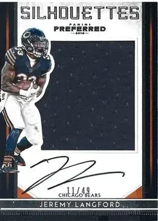 2016 Panini Preferred #30 - Jeremy Langford - Chicago Bears