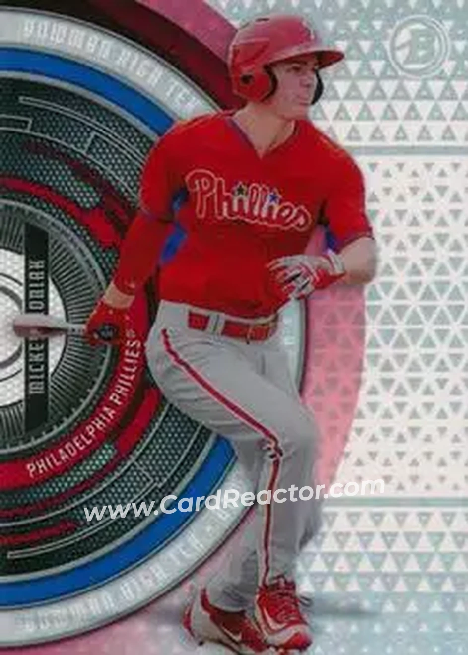 2017 Bowman High Tek - Pattern 8 - Triangles #BHT-MM - Mickey Moniak - Philadelphia Phillies - Front
