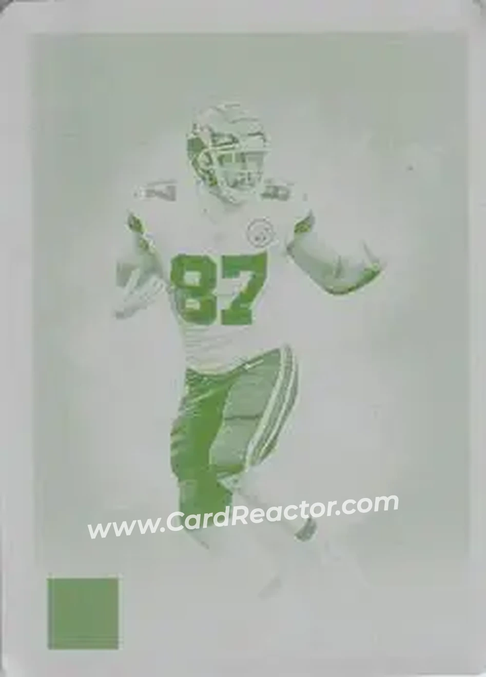 2019 Panini Impeccable - Printing Plate Yellow #2 - Travis Kelce - Kansas City Chiefs - Front