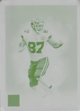 2019 Panini Impeccable - Printing Plate Yellow #2 - Travis Kelce - Kansas City Chiefs
