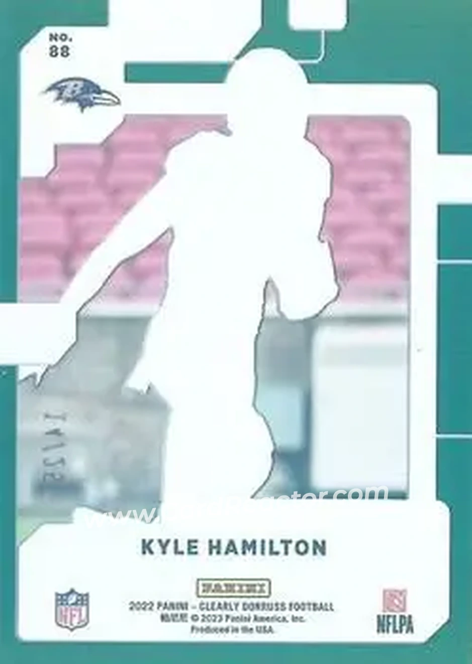 2022 Clearly Donruss - Green #88 - Kyle Hamilton - Baltimore Ravens - Back