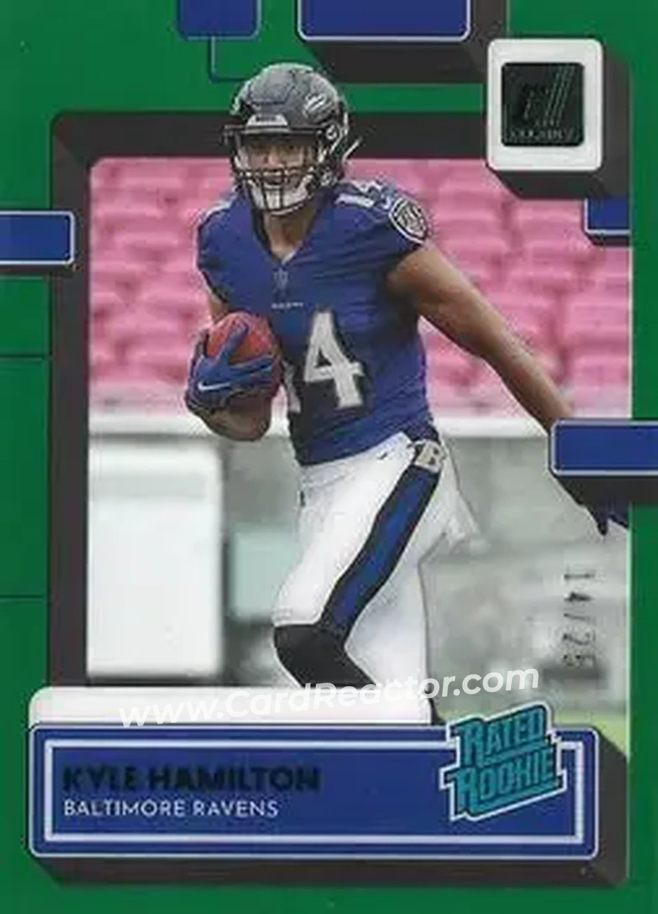 2022 Clearly Donruss - Green #88 - Kyle Hamilton - Baltimore Ravens - Front