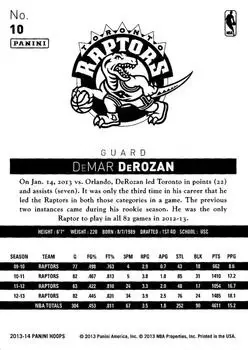 Back of DeMar DeRozan