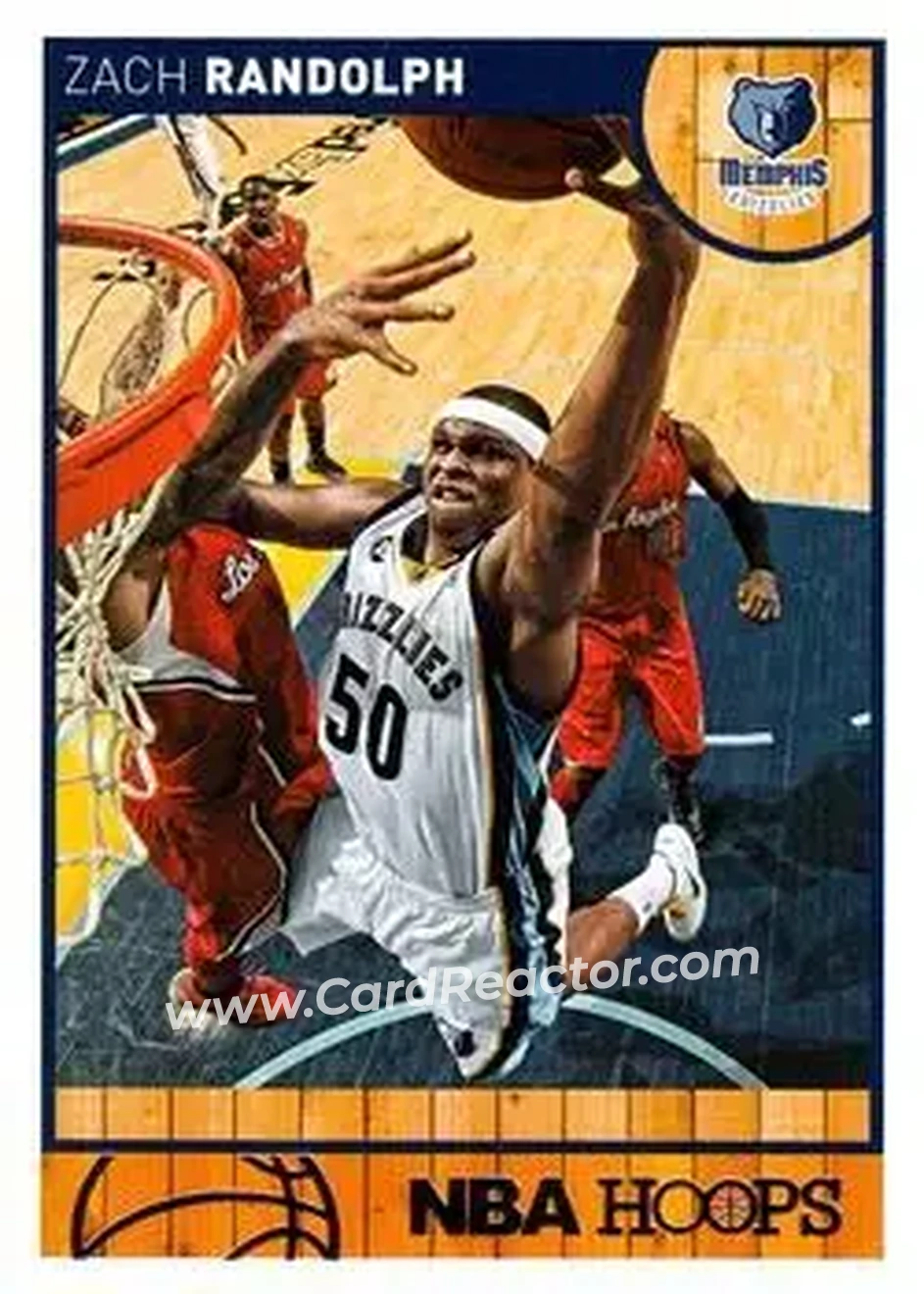 2013-14 Hoops #42 - Zach Randolph - Memphis Grizzlies - Front