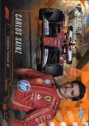 2024 Topps Chrome Sapphire Edition Formula 1 - Camber Orange #CAM-2 - Carlos Sainz - Scuderia Ferrari