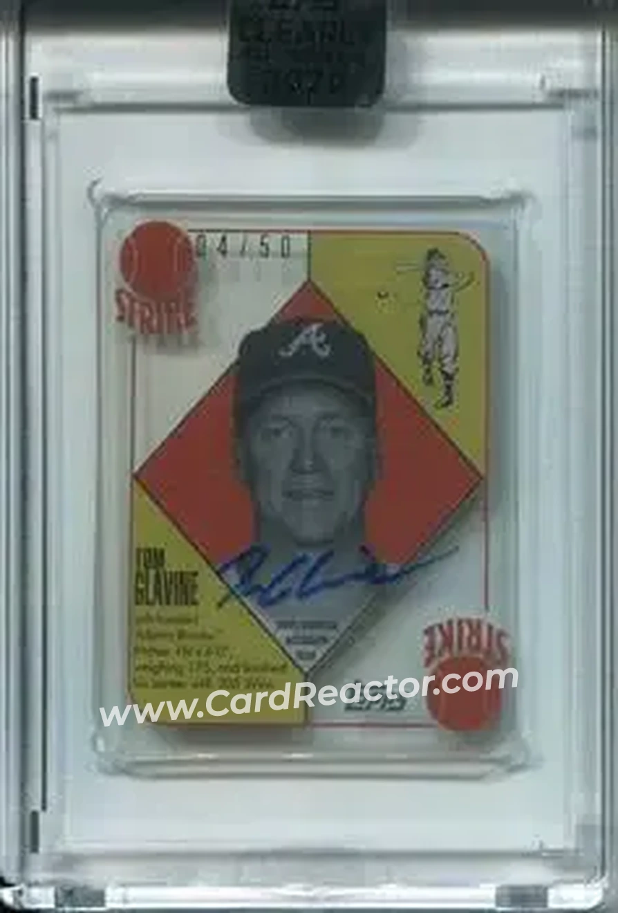 2020 Topps Clearly Authentic - 1951 Red/Blue Backs Autographs #51A-TG - Tom Glavine - Atlanta Braves - Back