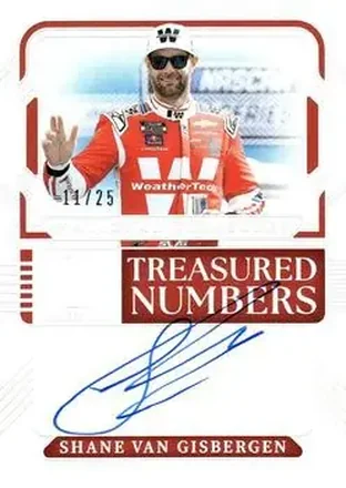 2025 Panini National Treasures - Treasured Numbers Signatures Holo Silver #TNS-SVG - Shane Van Gisbergen - Trackhouse Racing