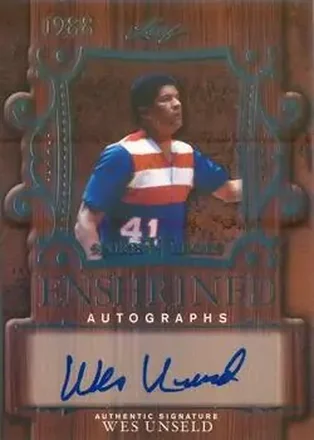 2016 Leaf Sports Heroes - Enshrined Autographs #EA-WU1 - Wes Unseld - Washington Bullets