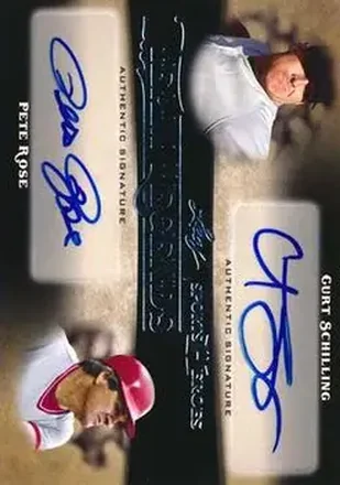 2016 Leaf Sports Heroes - Team Legends Autographs #TL-08 - Curt Schilling - Pete Rose AU