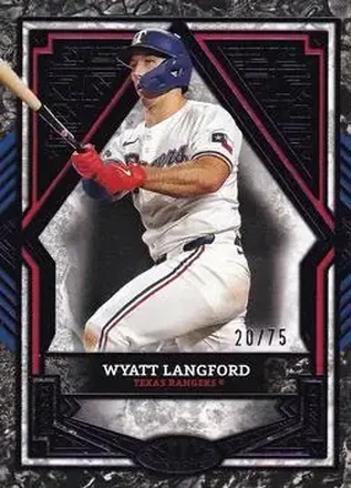 2025 Topps Tier One - Purple Foil #70 - Wyatt Langford - Texas Rangers