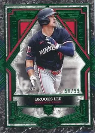 2025 Topps Tier One - Green Foil #71 - Brooks Lee - Minnesota Twins