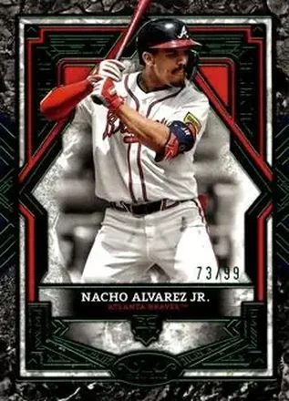 2025 Topps Tier One - Green Foil #91 - Nacho Alvarez Jr. - Atlanta Braves