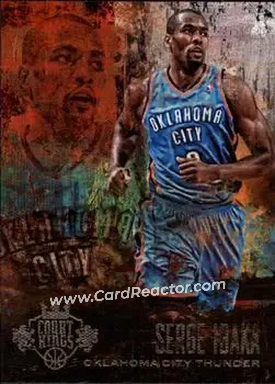 2013-14 Panini Court Kings #19 - Serge Ibaka - Oklahoma City Thunder - Front