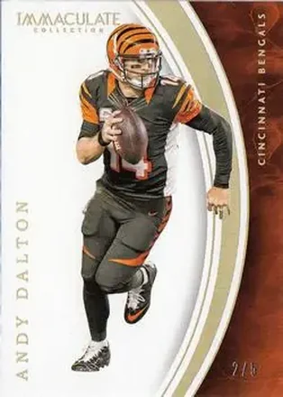 2016 Panini Immaculate Collection - Gold #6 - Andy Dalton - Cincinnati Bengals
