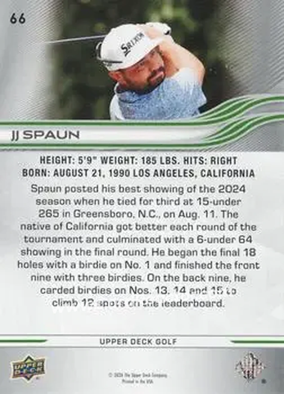 2026 Upper Deck #66 - JJ Spaun - Back