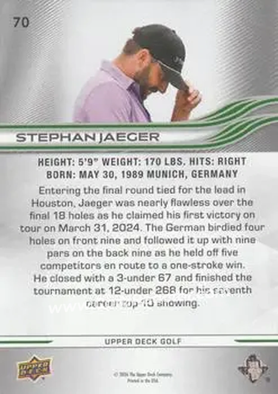 2026 Upper Deck #70 - Stephan Jaeger - Back