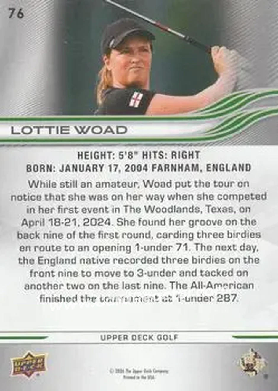2026 Upper Deck #76 - Lottie Woad - Back