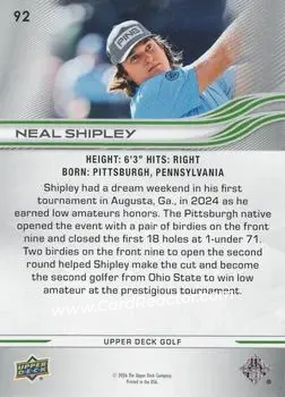 2026 Upper Deck #92 - Neal Shipley - Back