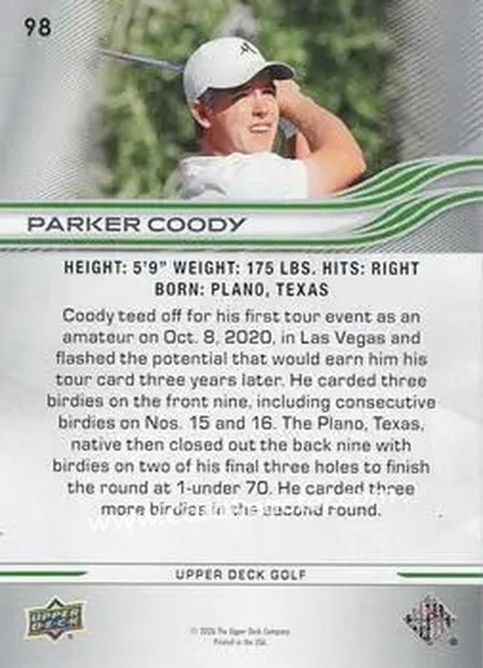2026 Upper Deck #98 - Parker Coody - Back