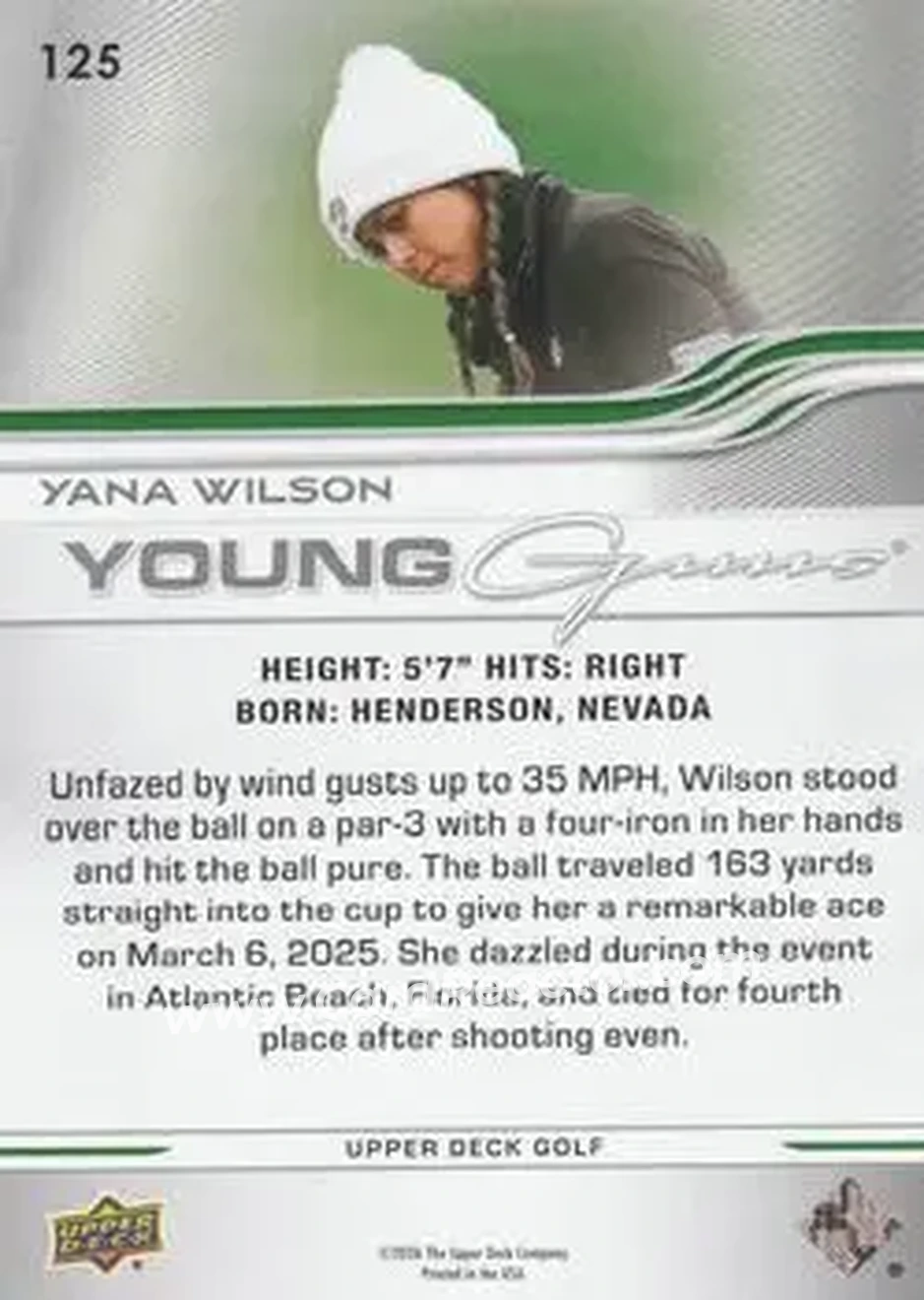 2026 Upper Deck #125 - Yana Wilson - Back