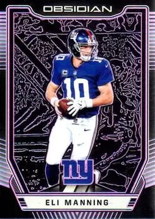 2018 Panini Obsidian - Electric Etch Purple #90 - Eli Manning - New York Giants
