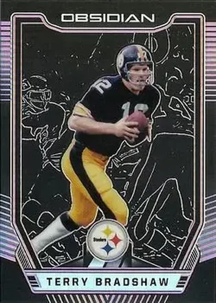 2018 Panini Obsidian - Electric Etch Purple #97 - Terry Bradshaw - Pittsburgh Steelers