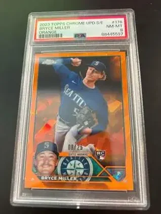 2023 Topps Chrome Update Sapphire Edition - Orange #USCS178 - Bryce Miller - Seattle Mariners