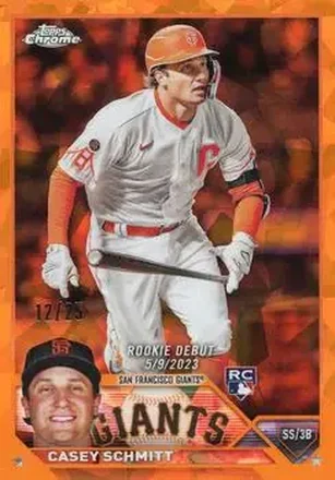 2023 Topps Chrome Update Sapphire Edition - Orange #USCS198 - Casey Schmitt - San Francisco Giants