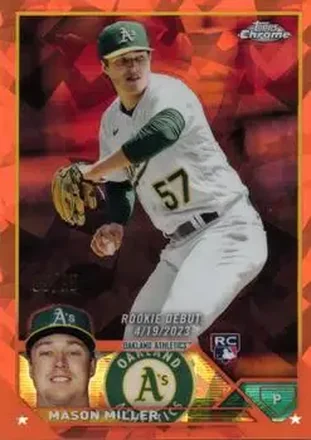 2023 Topps Chrome Update Sapphire Edition - Orange #USCS210 - Mason Miller - Oakland Athletics