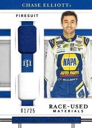 2020 Panini National Treasures - Dual Race Used Firesuits #DRU-CE - Chase Elliott - Hendrick Motorsports