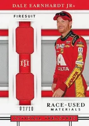 2020 Panini National Treasures - Dual Race Used Firesuits #DRU-JR - Dale Earnhardt Jr - Hendrick Motorsports