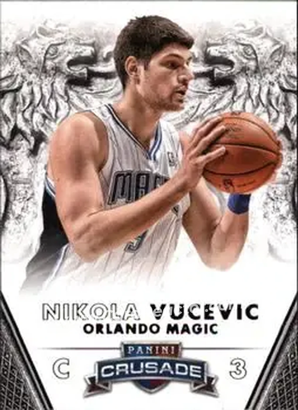 2013-14 Panini Crusade #4 - Nikola Vučević - Orlando Magic - Front 2013-14 Panini Crusade #4 - Nikola Vučević - Orlando Magic - Front