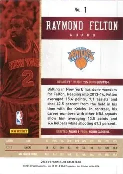 Back of Raymond Felton