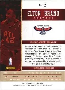 Back of Elton Brand